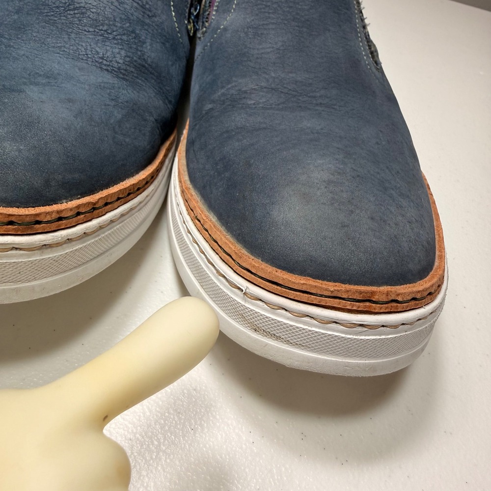 Robert Graham Paisley Leather Slip On Sneakers Made in Italy Blue Mens 13D - Picture 13 of 14